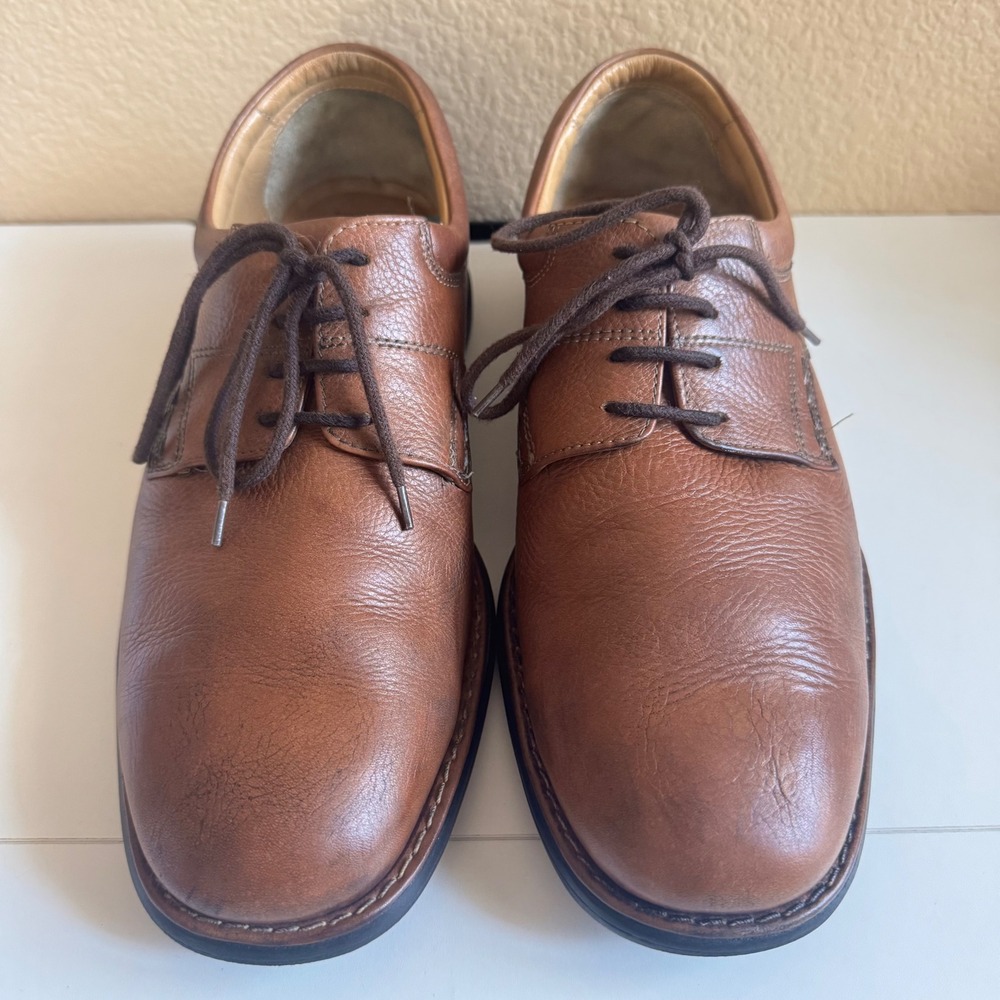 Johnston & Murphy XC4 Mens 9.5 M Brown Leather Sheepskin Lining Shoes 20-7258